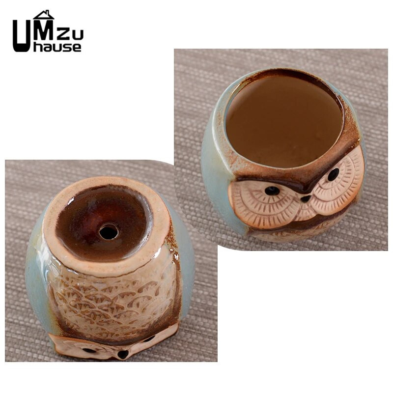 Mini sova Posuda za cvijeće Slatka ptica Keramička posuda za cvijeće Kućni vrt Uredski ukras Balkon Vaza Stol Sukulentne biljke kaktusi Sadilice