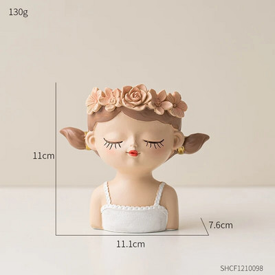 Nordijske posude za cvijeće Slatka djevojka Ukrasne žardinjere Sukulenti Kaktusi teglice za cvijeće Ukrasne žardinjere za biljke Poklon za uređenje doma