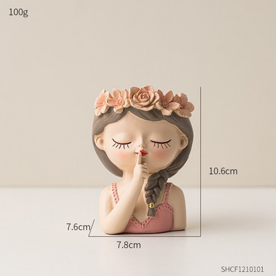 Nordijske posude za cvijeće Slatka djevojka Ukrasne žardinjere Sukulenti Kaktusi teglice za cvijeće Ukrasne žardinjere za biljke Poklon za uređenje doma