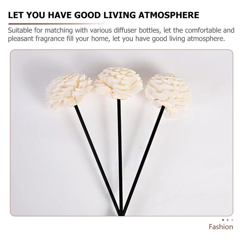 5 vnt. rotango džiovintos gėlės Difuzoriaus alyvos papildymo lazdelės Nendrių stulpai Essential Nendrės