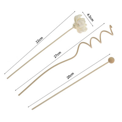 6 ΤΕΜ. Flower Lotus Rattan Reed Diffuser Fragrance Stick Τεχνητά λουλούδια Rattan Sticks DIY Στολίδια Διακόσμηση σπιτιού