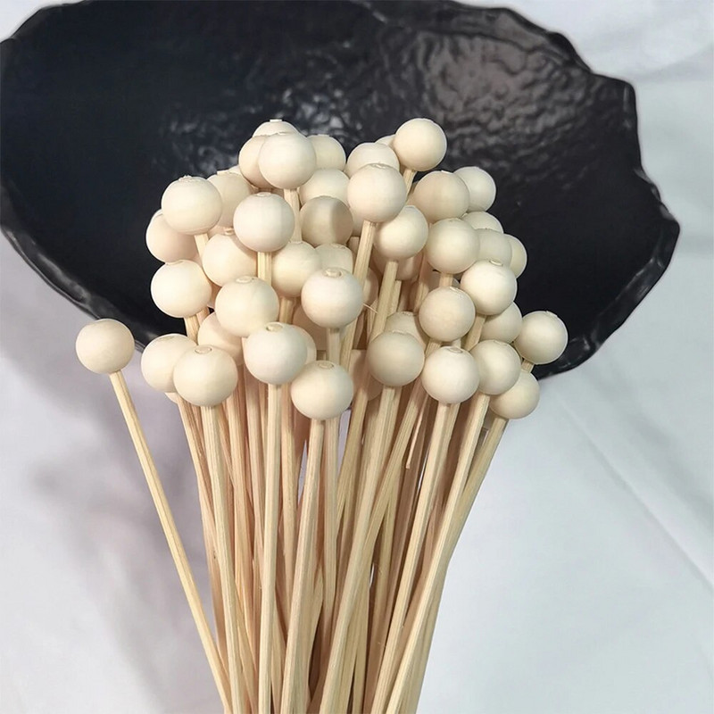10 komada D14mm drvenih kuglastih štapića za mirise za dom, difuzor od trske 22cmx3mm zamjenski štapići od ratana štapići od trske za uređenje doma