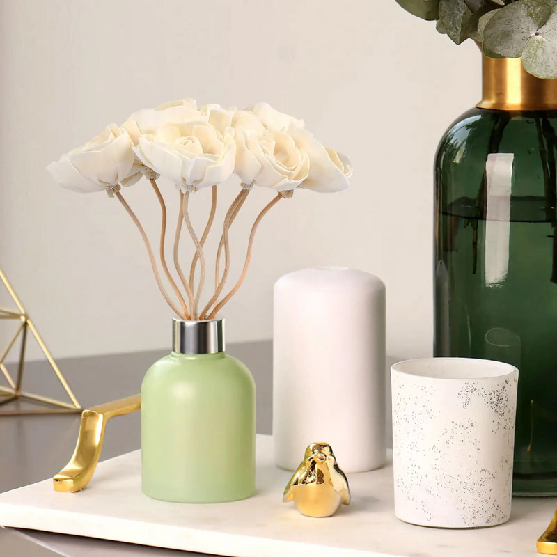 8 tk kunstlillede rotangist pilliroo lõhnaaine aroomihajuti täitepulk DIY lilledega hajutipulgad