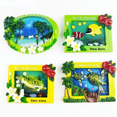 Prancūzija Šaldytuvo lipdukai Tahiti Bora Bora turistiniai suvenyrai Šaldytuvo magnetai Namų dekoravimo dovanos Foto Sieniniai Magnetiniai lipdukai