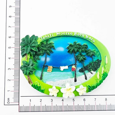 Prancūzija Šaldytuvo lipdukai Tahiti Bora Bora turistiniai suvenyrai Šaldytuvo magnetai Namų dekoravimo dovanos Foto Sieniniai Magnetiniai lipdukai