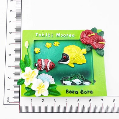 Prancūzija Šaldytuvo lipdukai Tahiti Bora Bora turistiniai suvenyrai Šaldytuvo magnetai Namų dekoravimo dovanos Foto Sieniniai Magnetiniai lipdukai
