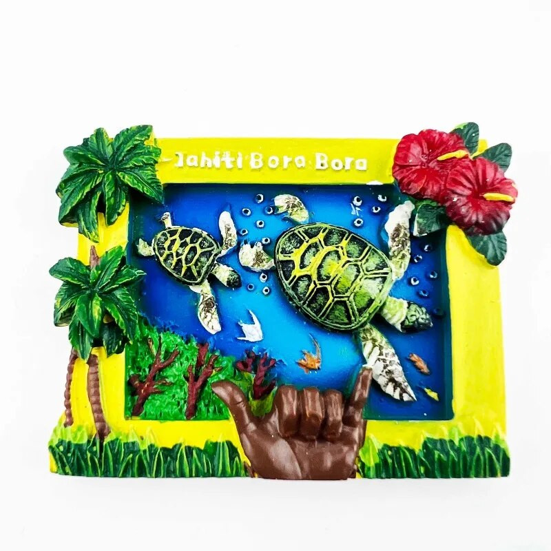 Prancūzija Šaldytuvo lipdukai Tahiti Bora Bora turistiniai suvenyrai Šaldytuvo magnetai Namų dekoravimo dovanos Foto Sieniniai Magnetiniai lipdukai