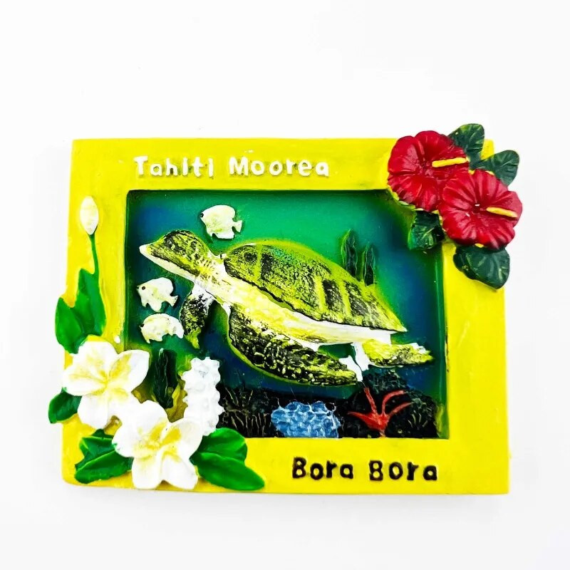 Prancūzija Šaldytuvo lipdukai Tahiti Bora Bora turistiniai suvenyrai Šaldytuvo magnetai Namų dekoravimo dovanos Foto Sieniniai Magnetiniai lipdukai