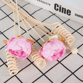 Lychee Life 8Pcs Multi Petal Pink Rose Fireless Aroma Vine Combination Aromatherapy Rattan Stick Difuzor mirisa Home Decor