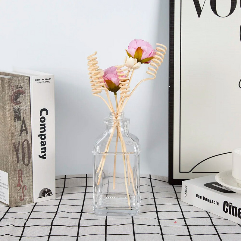 Lychee Life 8Pcs Multi Petal Pink Rose Fireless Aroma Vine Combination Aromatherapy Rattan Stick Difuzor mirisa Home Decor