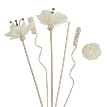 6 ΤΕΜ. Καφέ Stamen Flower Rattan Sticks Fireless Fragrances Reed Diffuser Stick Diy Ornaments Διακόσμηση σπιτιού