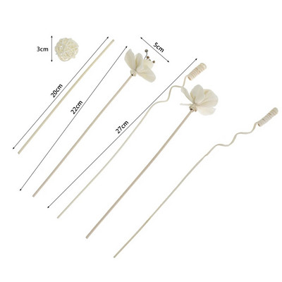 6 vnt Rudos kuokelinės gėlės rotango lazdelės be ugnies kvepalų nendrių difuzoriaus lazdelės pasidaryk pats papuošalai namų dekoravimui