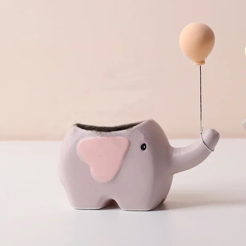 Posuda za biljke u kreativnom obliku cvijeta Keramičke posude za cvijeće Crtani slon dinosaur posuda za sukulent slatka kućna dekoracija maceta casa