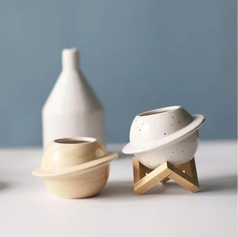 Keramičke posude za cvijeće Star Planet obojene žardinjere Stolne posude za sukulente Ukrasi za vrt Vrtlarske posude za prozore