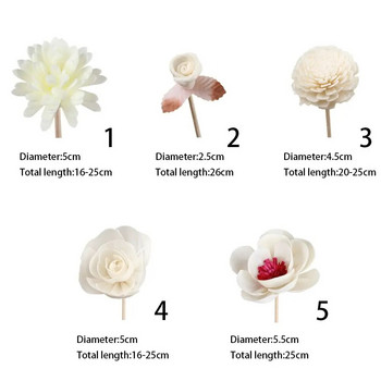 Τεχνητό λουλούδι διαχύτης αρωμάτων ραβδιών κυματιστών ρατάν καλαμιού αντικατάστασης διαχύτης αρώματος ραβδιών ανταλλακτικών