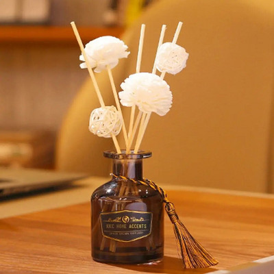Kunstlillede parfüümi difuusori pulgad Lainelised rotangist pilliroo lõhnahajuti vahetuspulgad Õhuvärskendaja tuba