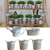 Reljeefne vanaaegne rauast lillepott lauaarvuti lilled vaas taim rippuv rõdu taim ämber istutamine koduaia kaunistused