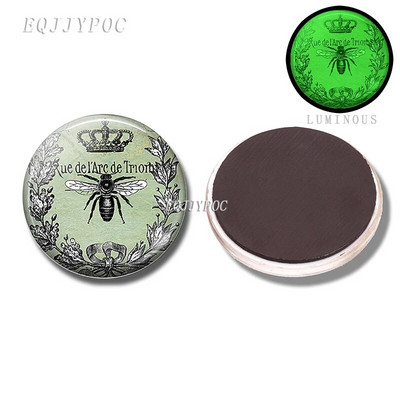 30 MM pčela medonosna magnetna dekoracija za hladnjak 3d pčela životinjska staklena kupola koja se može ukloniti i svijetli noću ukrasne magnetske naljepnice za hladnjak