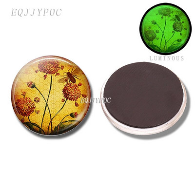 30 MM pčela medonosna magnetna dekoracija za hladnjak 3d pčela životinjska staklena kupola koja se može ukloniti i svijetli noću ukrasne magnetske naljepnice za hladnjak