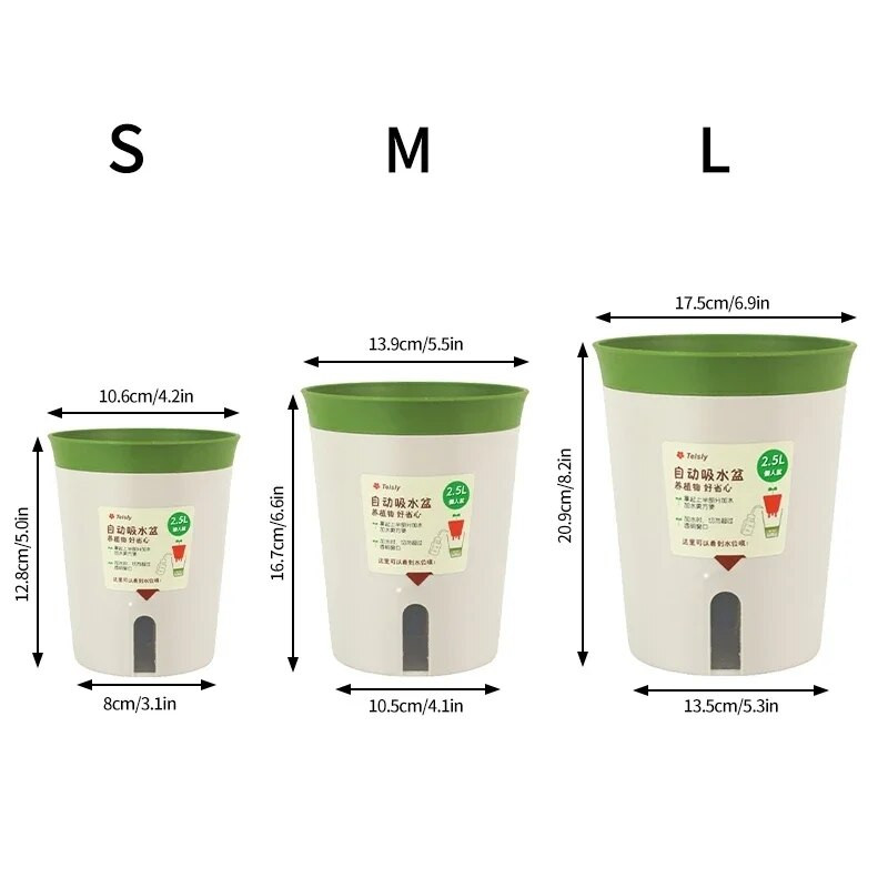 Lijena hidroponska posuda za cvijeće Posuda za cvijeće koja upija vodu Posuda za sukulentne biljke Plastična posuda za samozalijevanje Posuda za uređenje dnevne sobe