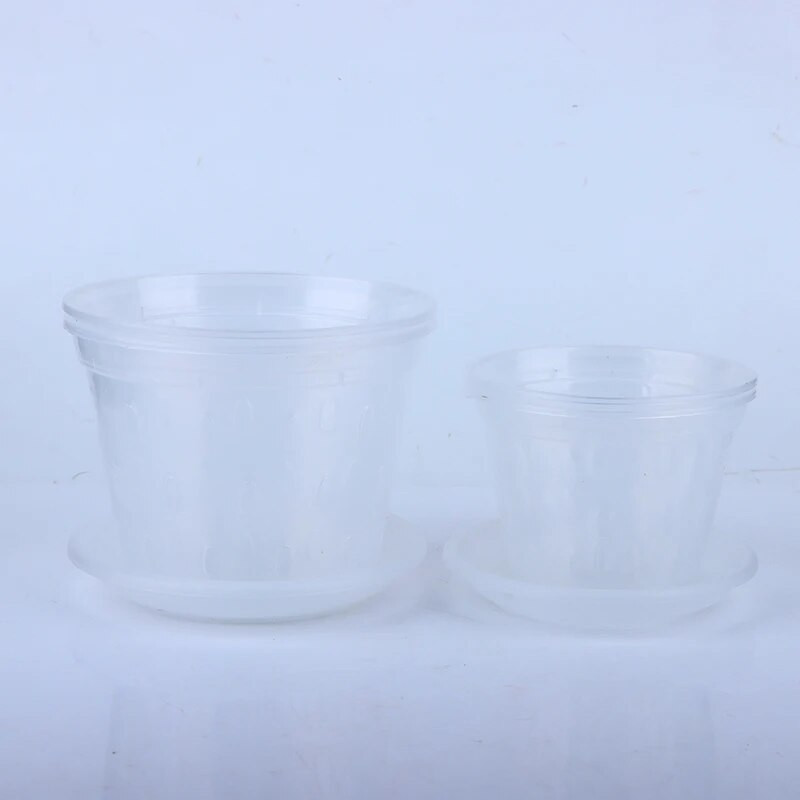 1 tk lillepott Aia istutusmasin aukudega drenaažipotid Läbipaistvad orhideekorvid Plastikust hingavad lillepotid Aksessuaarid