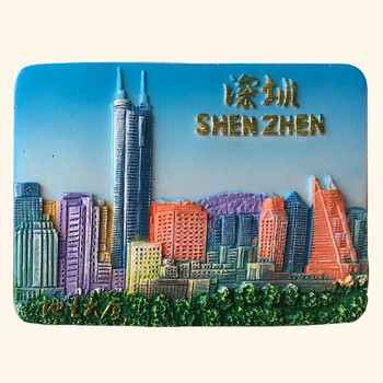 China Shenzhen Fridge Magnets Guangdong Αναμνηστικά ταξιδιού Ψυγείο Αυτοκόλλητα Δώρα γάμου Πίνακας μηνυμάτων Μαγνητικά αυτοκόλλητα