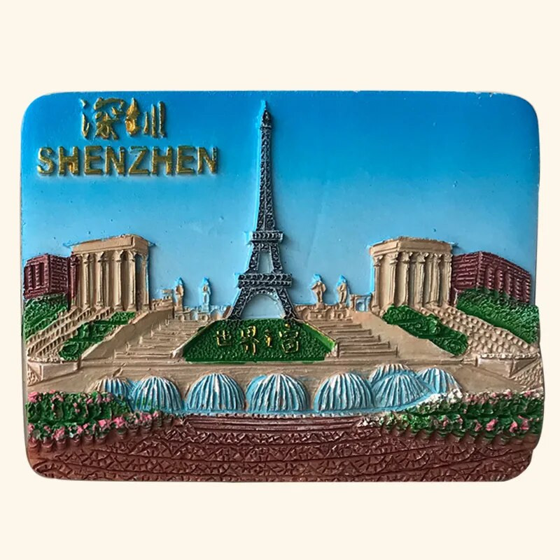 Kina Shenzhen Magneti za hladnjak Guangdong Putujući suveniri Naljepnice za hladnjak Vjenčani darovi Magnetske naljepnice s oglasnom pločom