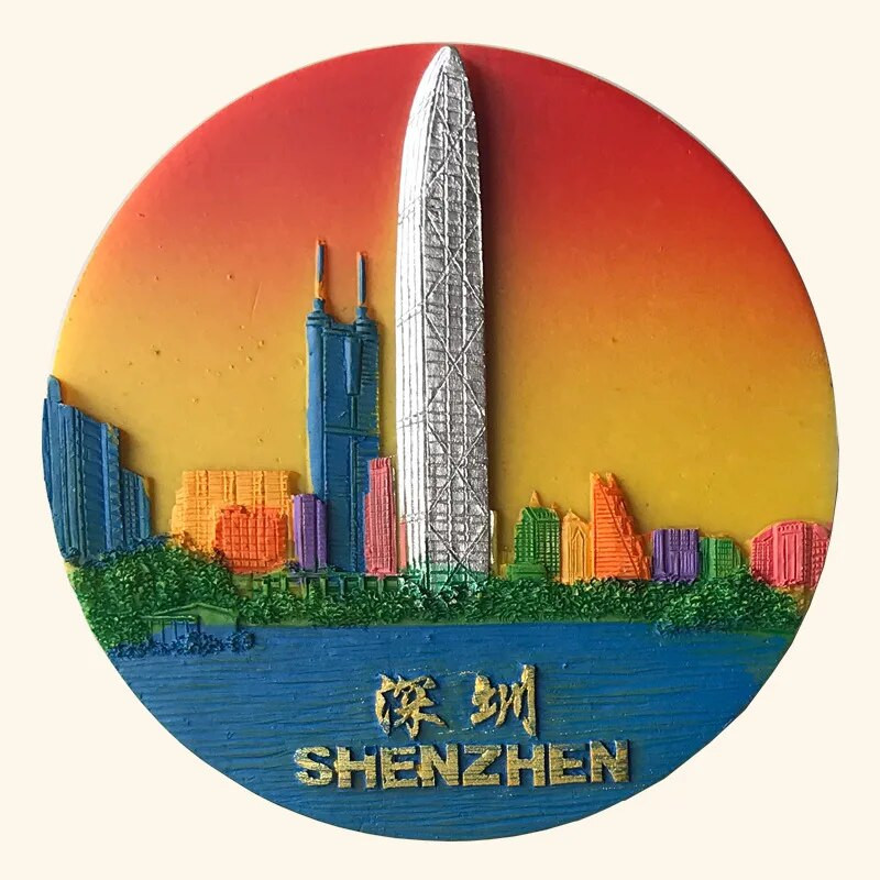 Kina Shenzhen Magneti za hladnjak Guangdong Putujući suveniri Naljepnice za hladnjak Vjenčani darovi Magnetske naljepnice s oglasnom pločom