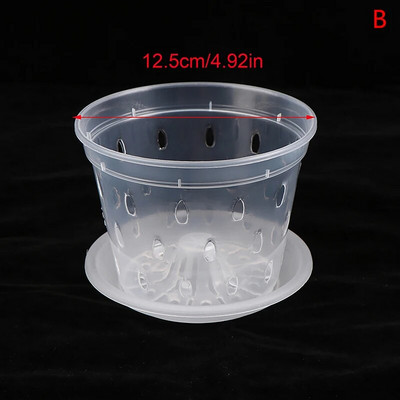 1 tk lillepott kandikuga Aia istutusmasin Aukudega drenaažipotid Läbipaistvad orhideekorvid Plastist hingavad lillepotid