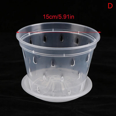 1 tk lillepott kandikuga Aia istutusmasin Aukudega drenaažipotid Läbipaistvad orhideekorvid Plastist hingavad lillepotid