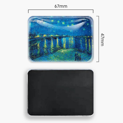 Van Gogo aliejinė tapyba Saulėgrąža Žvaigždėtas dangus Šaldytuvas Magnetinis stiklas Šaldytuvas Magnetiniai lipdukai Namų dekoro kolekcijos dovanos