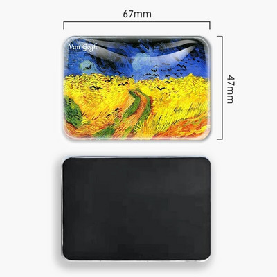 Van Gogo aliejinė tapyba Saulėgrąža Žvaigždėtas dangus Šaldytuvas Magnetinis stiklas Šaldytuvas Magnetiniai lipdukai Namų dekoro kolekcijos dovanos