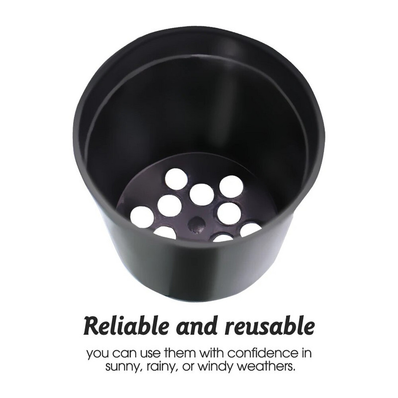 10 KOM 5,5x6,5 cm crno-bijele plastične podebljane lončanice sadnica sadnica rasadnik drenažna rupa bonsai unutarnji staklenik na otvorenom