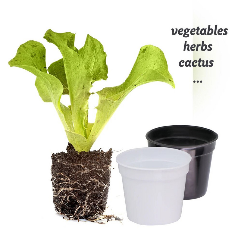 10 KOM 5,5x6,5 cm crno-bijele plastične podebljane lončanice sadnica sadnica rasadnik drenažna rupa bonsai unutarnji staklenik na otvorenom