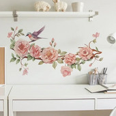 Gėlių šakos Paukščiai Miegamasis Svetainė Studija Namų apdaila Sienų lipdukai Didmeninė prekyba Lipnios Pegatinas De Pared