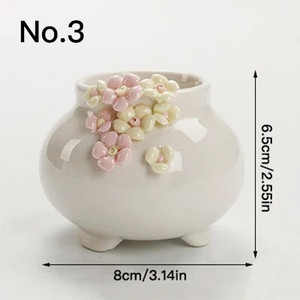 Keramička DIY posuda za cvijeće Vaza Sadilica Biljke u saksiji Bonsai Dekoracija kućnog ureda Stolni ukrasi Vrtni pribor Posuda za sukulentne biljke