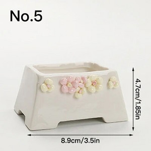 Keramička DIY posuda za cvijeće Vaza Sadilica Biljke u saksiji Bonsai Dekoracija kućnog ureda Stolni ukrasi Vrtni pribor Posuda za sukulentne biljke