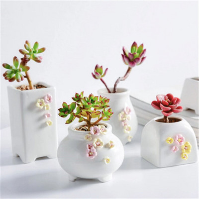 Ghiveci de flori din ceramică DIY, vază, plante, bonsai, decor pentru birou, ornamente de birou, accesorii de grădină, ghiveci pentru plante suculente
