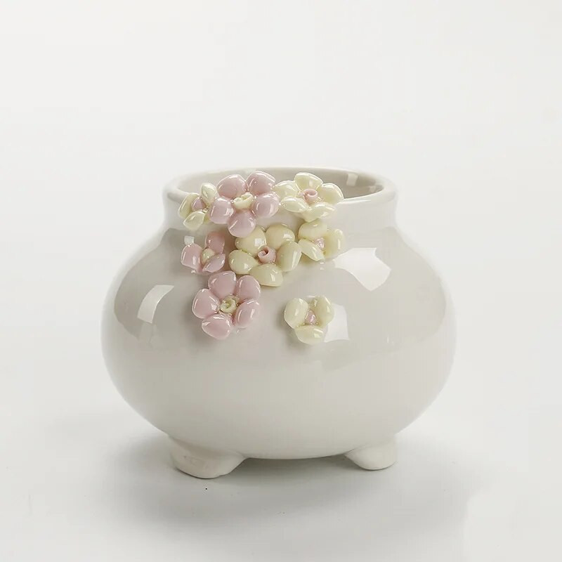 Keramička DIY posuda za cvijeće Vaza Sadilica Biljke u saksiji Bonsai Dekoracija kućnog ureda Stolni ukrasi Vrtni pribor Posuda za sukulentne biljke