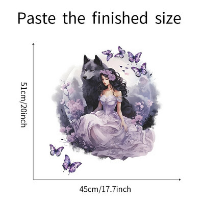 Uued printsessi hunditüdruku seinakleebised Tüdrukutoa lillede liblika seinakleebis Magamistoa Beebitoa kaunistus Elutoa kodukaunistus