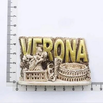 Верона, домът на Ромео и Жулиета, пътуващи сувенири, магнити за хладилник, креативна декорация на дома, смола, магнитни стикери за хладилник