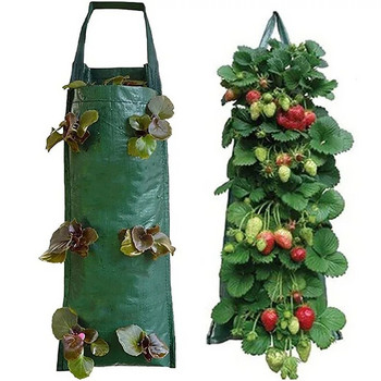 Многофункционална висяща чанта за отглеждане на ягоди с главата надолу Плантатор за домати, картофи, зеленчуци, цветя, торби за отглеждане на растения Градинска декорация
