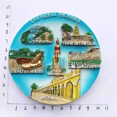 Colombia Magneti za hladnjak Cartagena Turistički suveniri Naljepnice za hladnjak Rođendanski darovi Magnetske naljepnice s oglasnom pločom