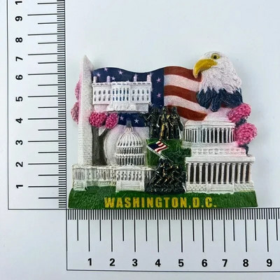Amerika Washington DC Magneti za hladnjake Los Angeles Chicago New Jersey Savannah Texas Suveniri Sjedinjene Države Naljepnice za hladnjake