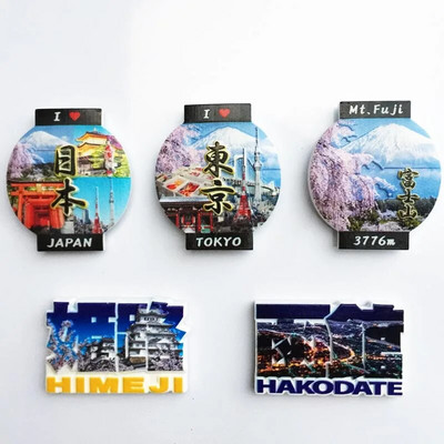 Magnet de frigider de călătorie în Japonia Suvenir Himeji, Muntele Fuji, Hakodate, Tokyo Decor creativ Magneți de frigider pentru artizanat Idei de cadouri