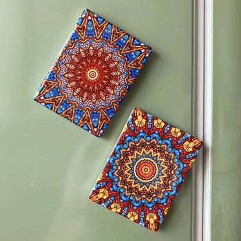 Διακοσμητικό αυτοκόλλητο με μοτίβο Mandala κεραμικό ψυγείο Λουλούδι μαλακό μαγνητικό οικιακό ψυγείο