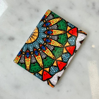 Mandala mustriga keraamiline külmkapi kleebis lillega pehme magnetiline kodukülmiku dekoratiivne kleebis