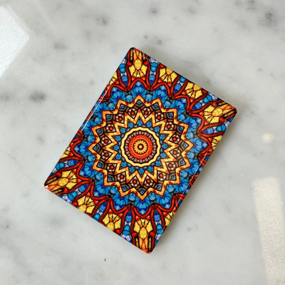 Mandala mustriga keraamiline külmkapi kleebis lillega pehme magnetiline kodukülmiku dekoratiivne kleebis