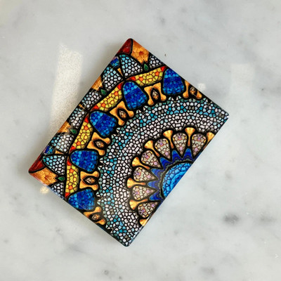 Mandala mustriga keraamiline külmkapi kleebis lillega pehme magnetiline kodukülmiku dekoratiivne kleebis