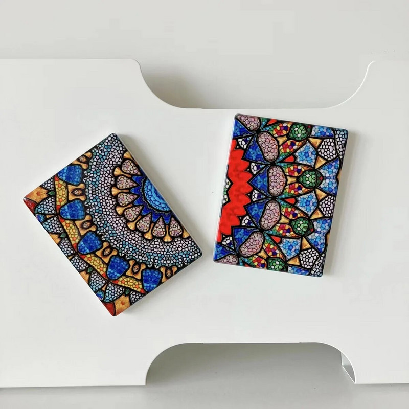 Mandala mustriga keraamiline külmkapi kleebis lillega pehme magnetiline kodukülmiku dekoratiivne kleebis